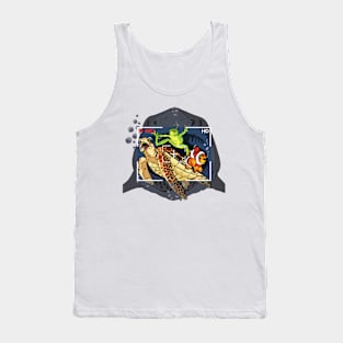 Funny Frog and friends Camera Recording Aesthetic Painting Tank Top